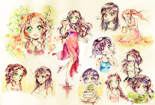 Final Fantasy VII Girls by Izunichi