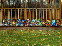 Final Fantasy IV Cast Wooden Sprites by Blazenhozen