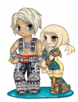 Chibi Penelo and Vaan by majdarts
